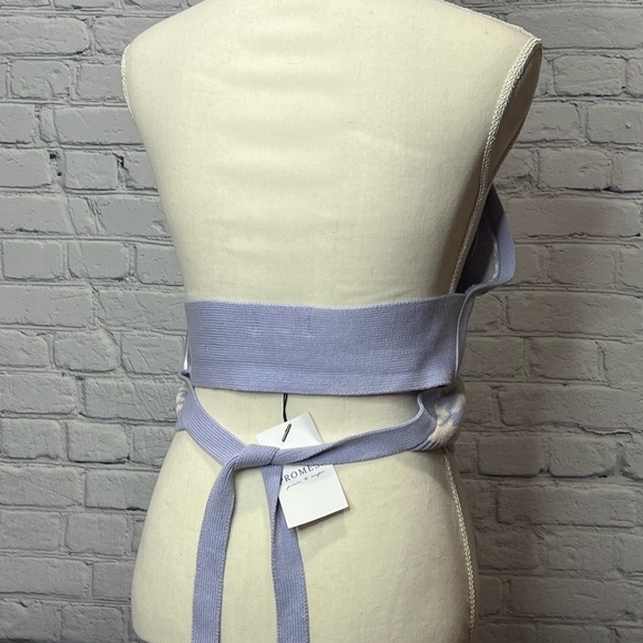 NWT promesa purple houndstooth knit halter top size large - Picture 8 of 9